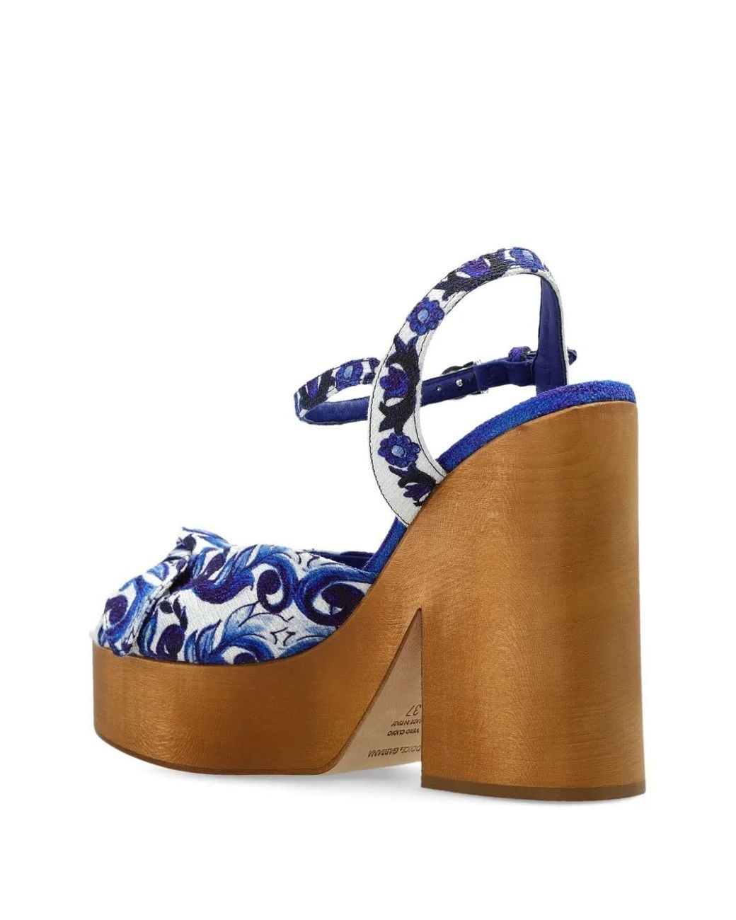Dolce & Gabbana Blue Platform Sandals