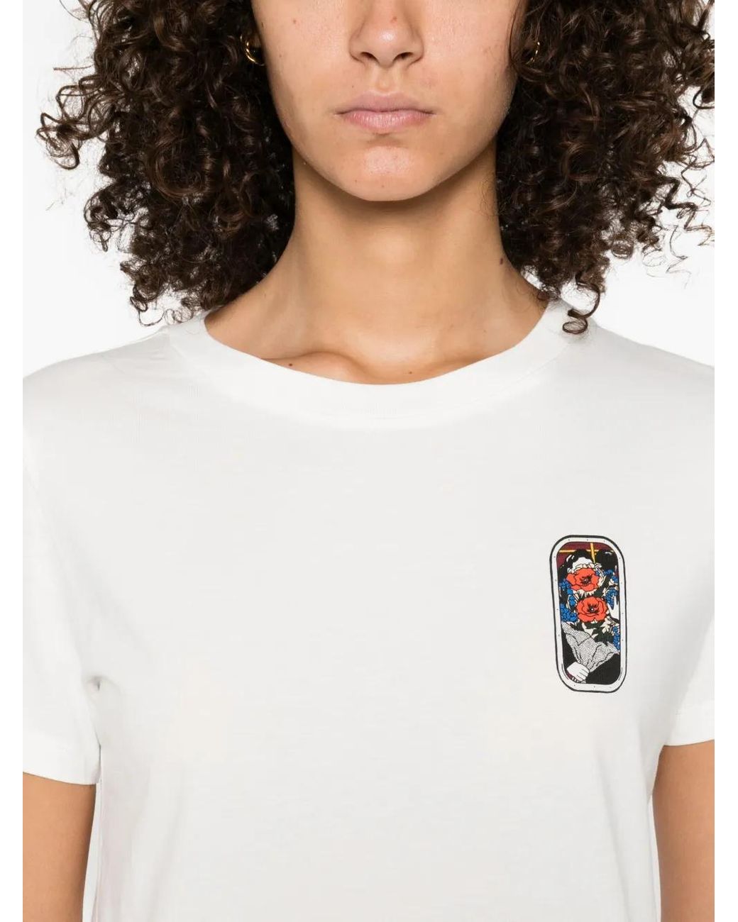 KENZO White Graphic-Print Cotton Top
