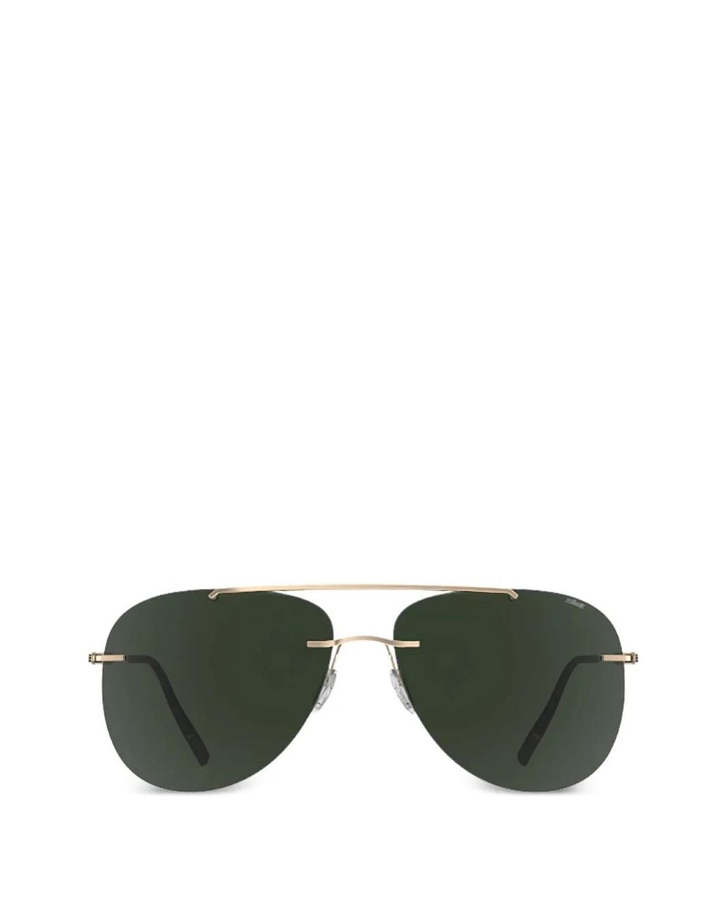 Silhouette Green Canatara Pilot-Frame Sunglasses for men