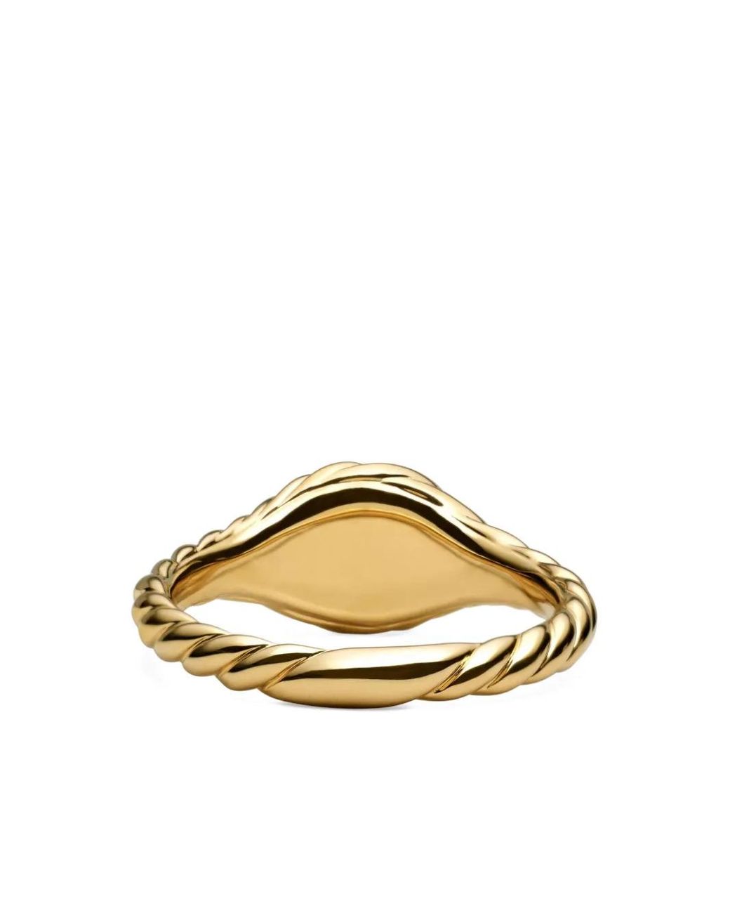 David Yurman Metallic 18Kt Sculpted Cable Micro Pinky Ring (7Mm)