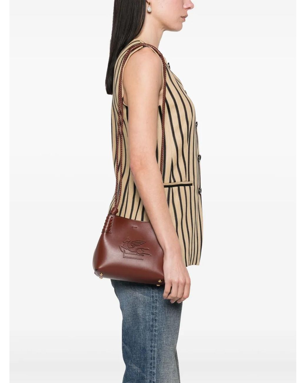 Etro Brown Mini Libra Cross Body Bag