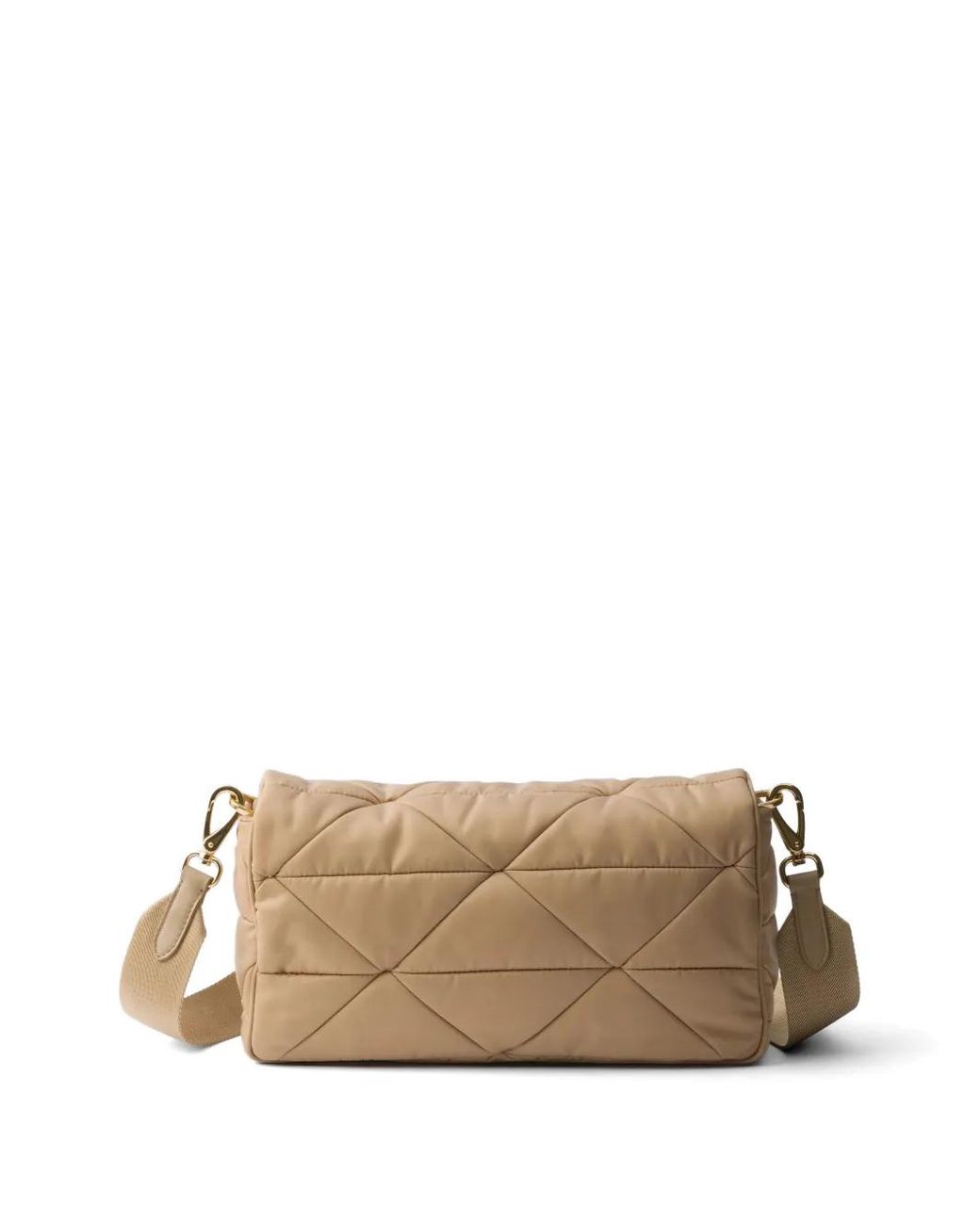 Prada Natural Padded Re-Nylon Shoulder Bag