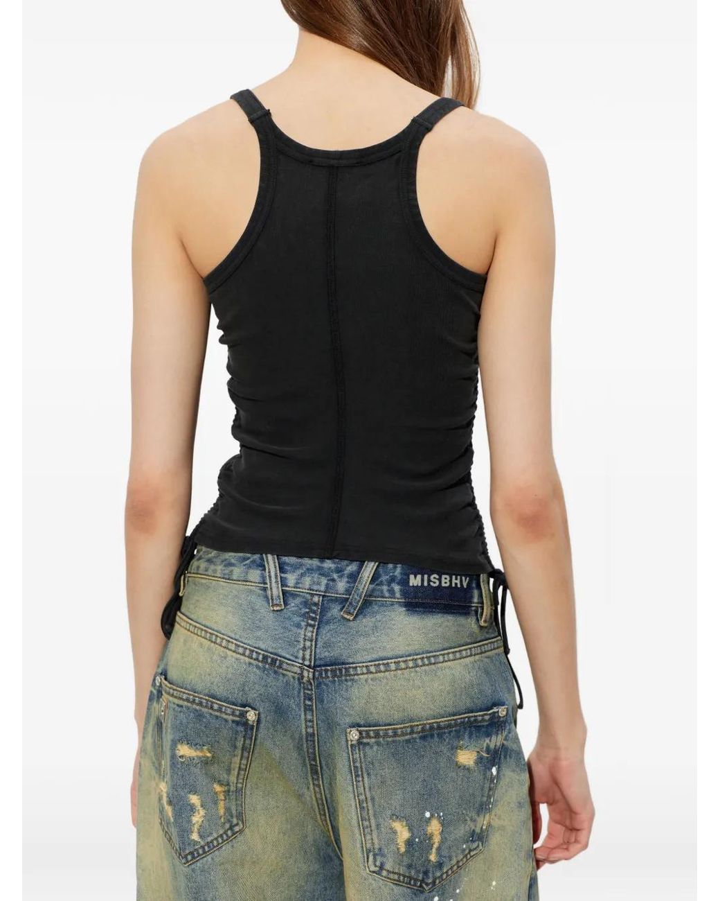 M I S B H V Black Strappy Top