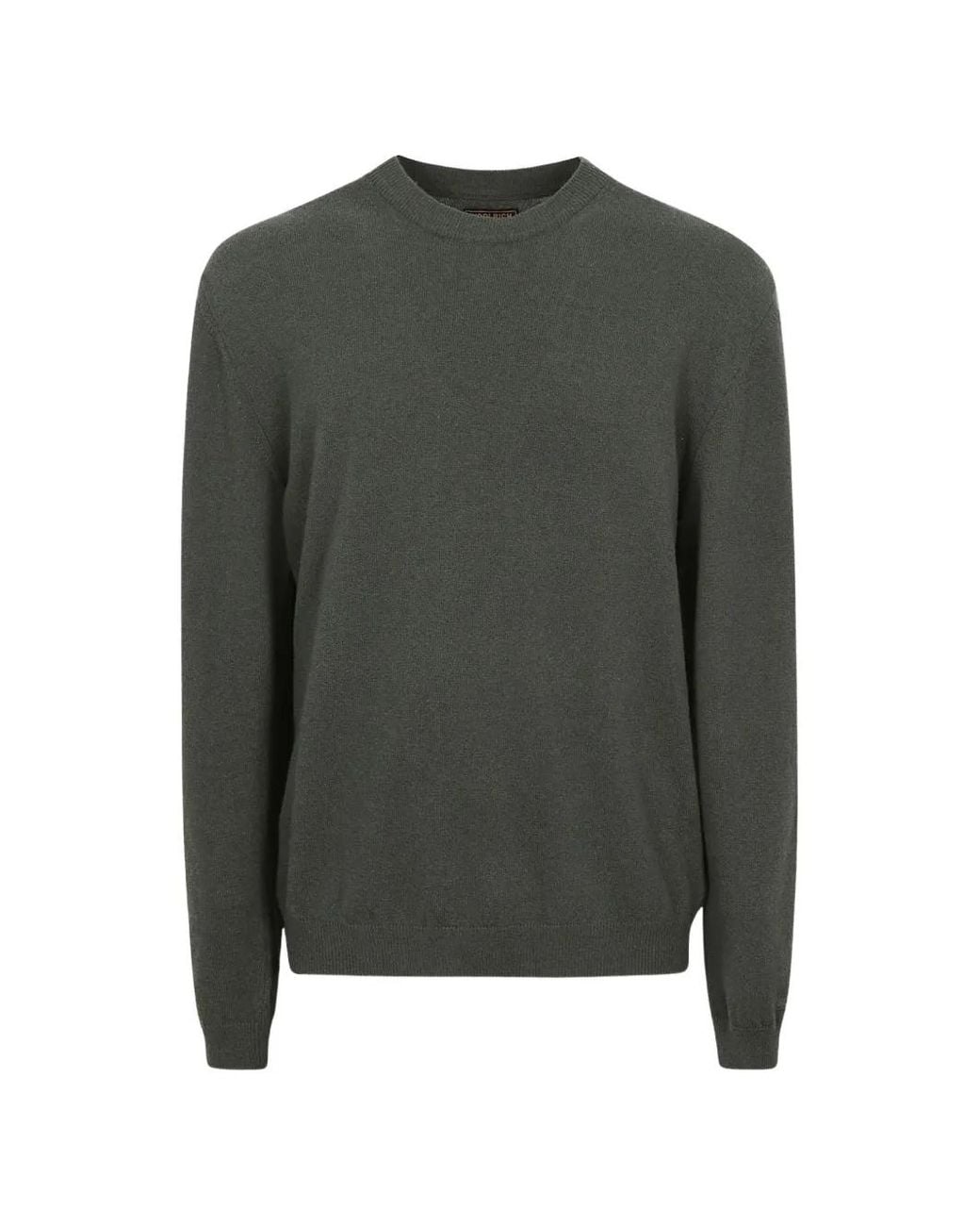 Woolrich Green Crew-Neck Virgin Wool Sweater for men