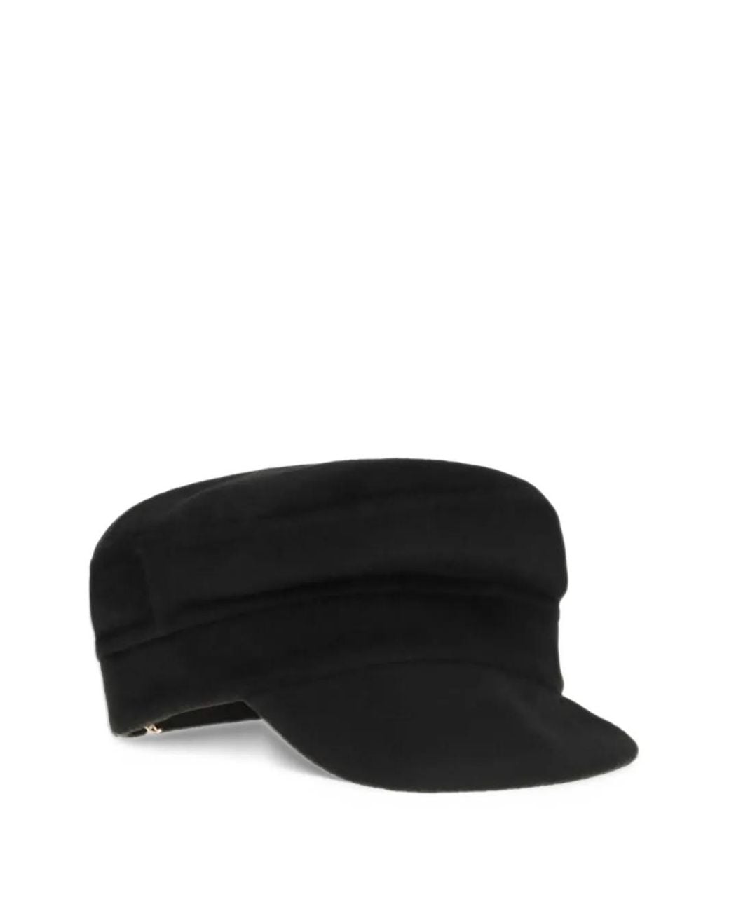 P.A.R.O.S.H. Black Wool Baker Hat