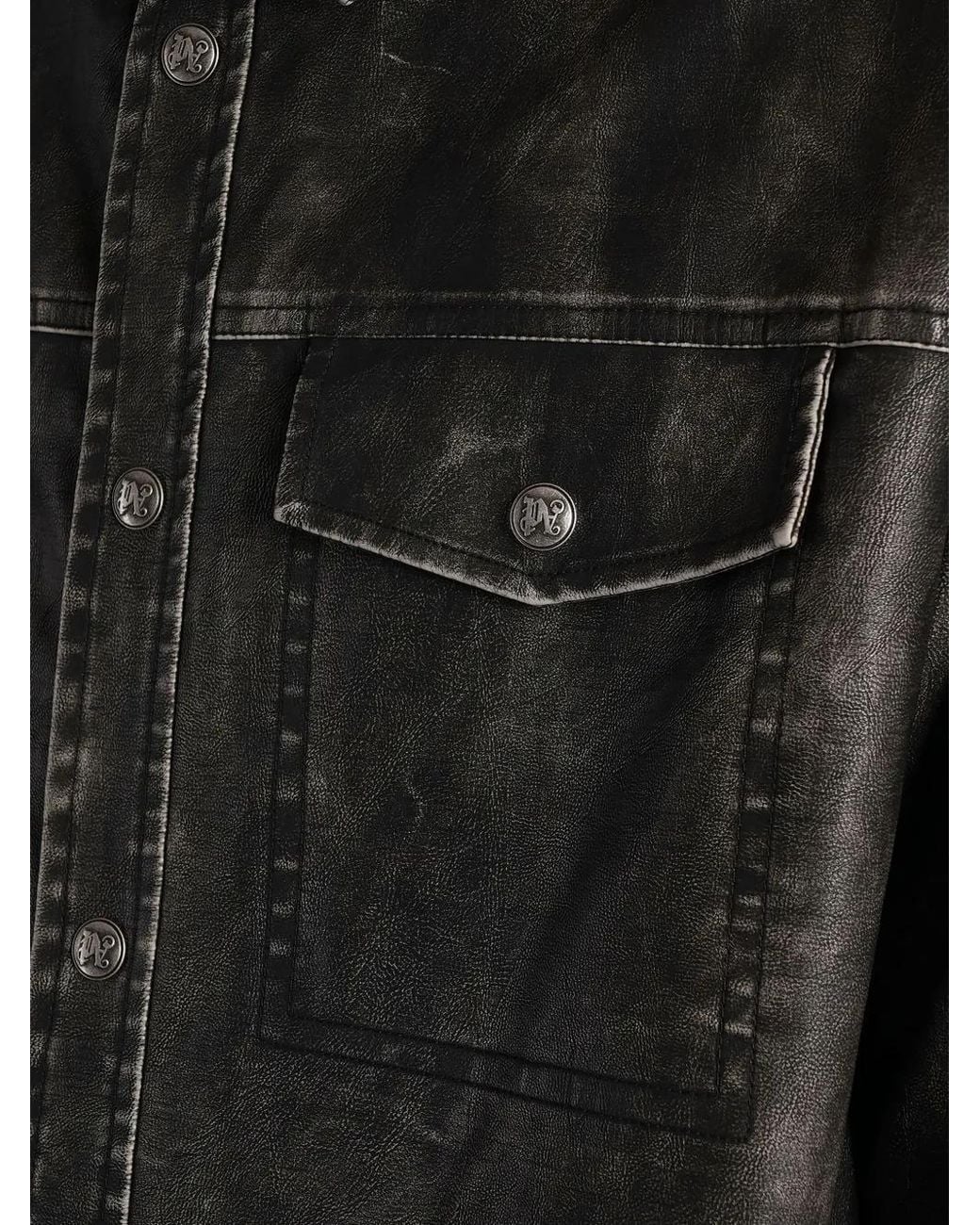 Palm Angels Gray Casual Jacket for men