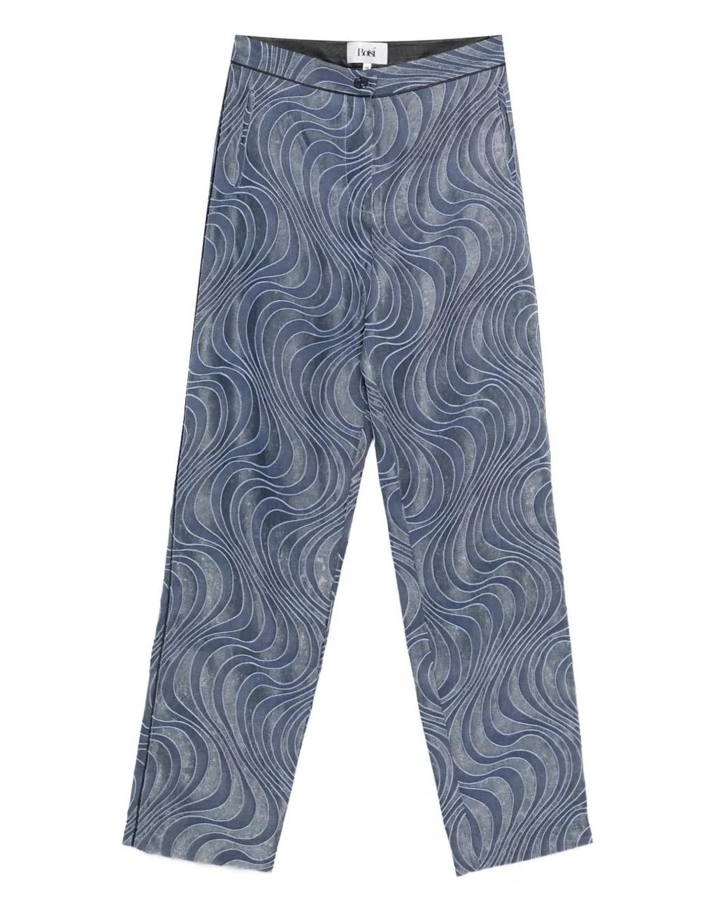 Pantalones Con Ilusión Estampada Botsi de color Blue