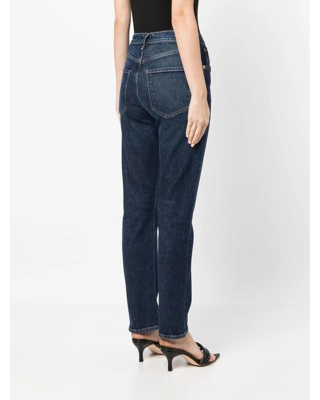 Agolde Blue Riley High-Waisted Jeans