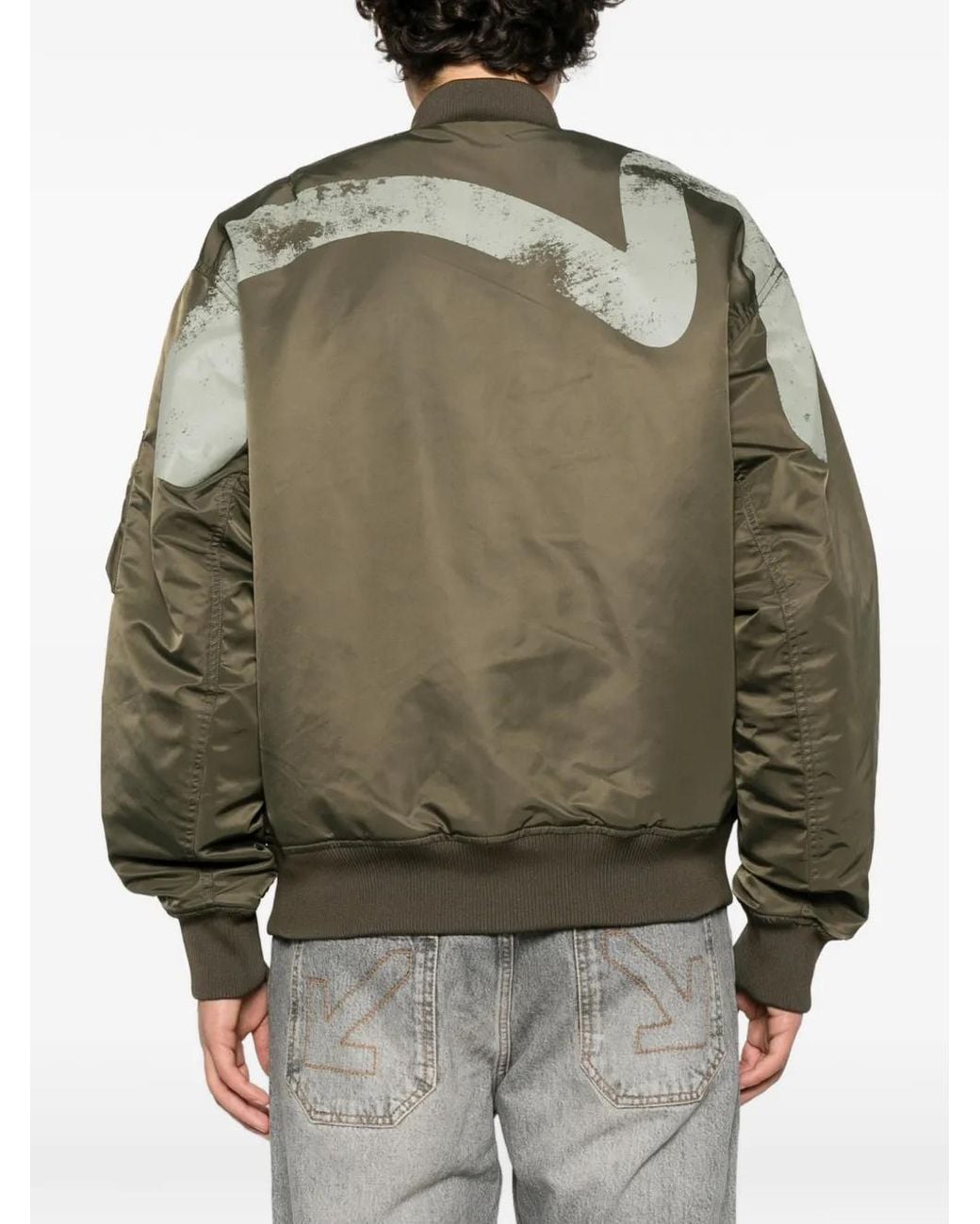 Evisu Green Logo-Print Bomber Jacket for men