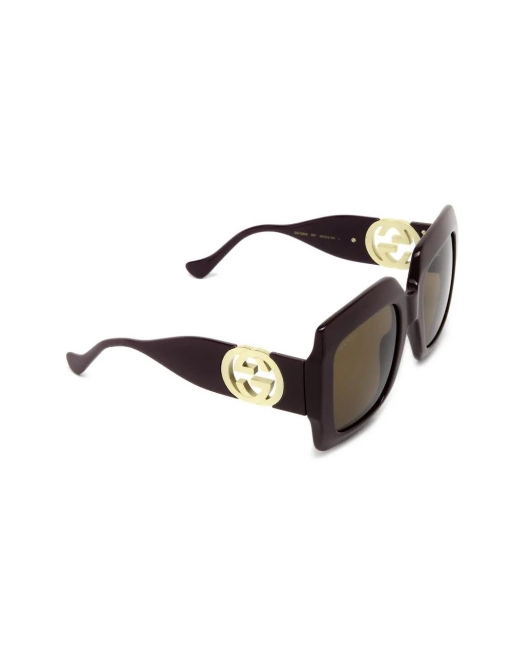 Gucci Brown Gg Oversized Square-Frame Sunglasses