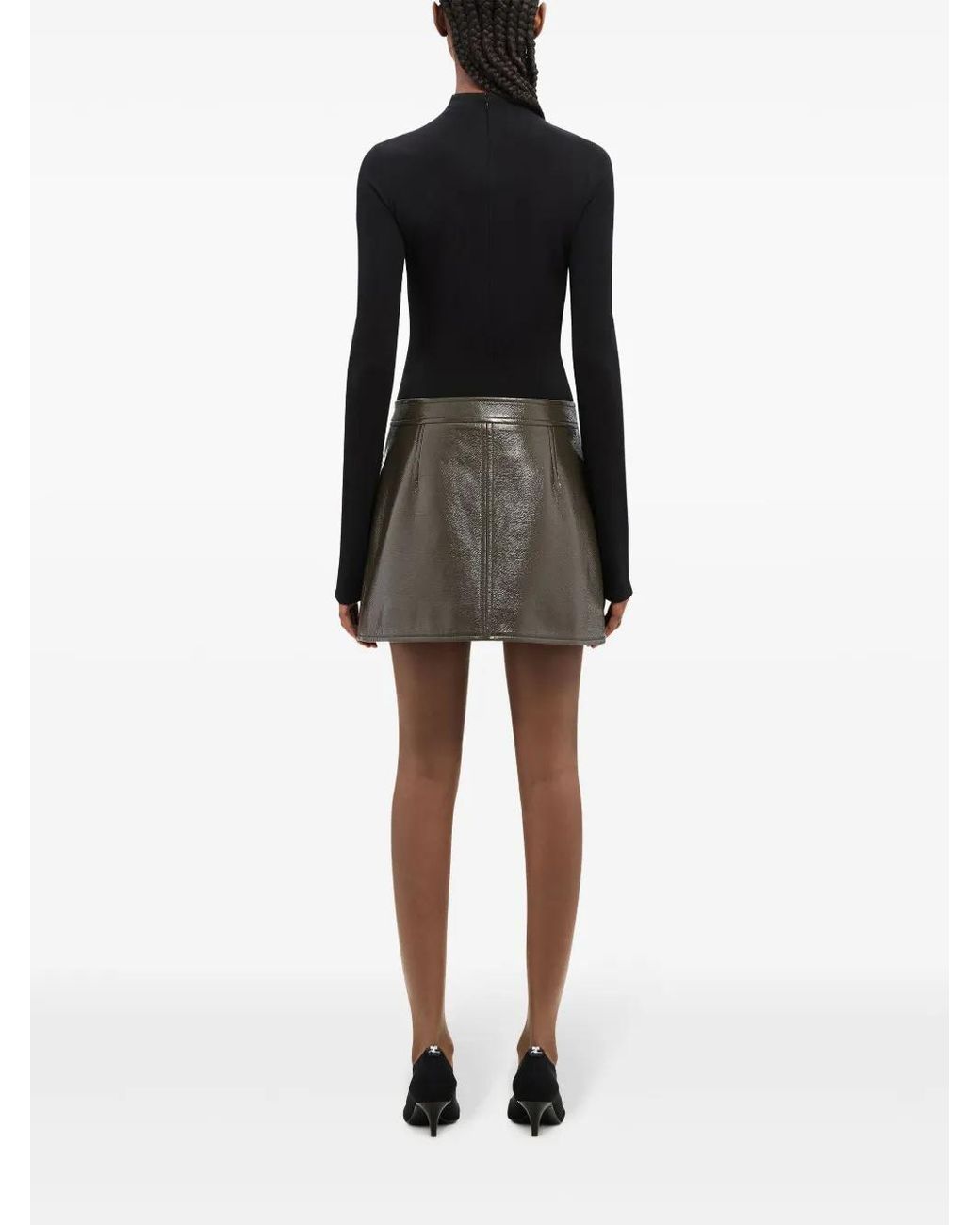 Courreges Green Reedition Vinyl Mini Skirt