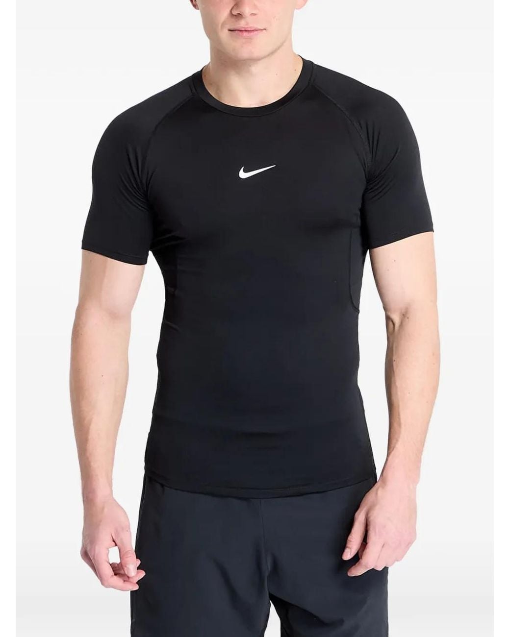 Nike Black Short-Sleeve Logo-Print T-Shirt for men