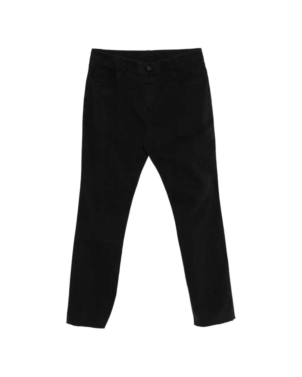 James Perse Black Brushed Twill Five-Pocket Trousers for men
