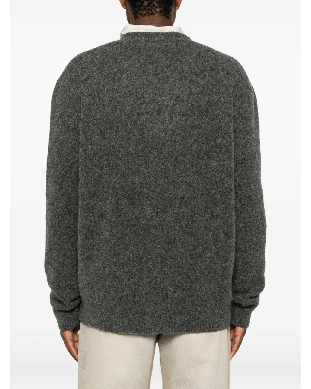 A.P.C. Gray Pierre Alpaca Wool Cardigan for men