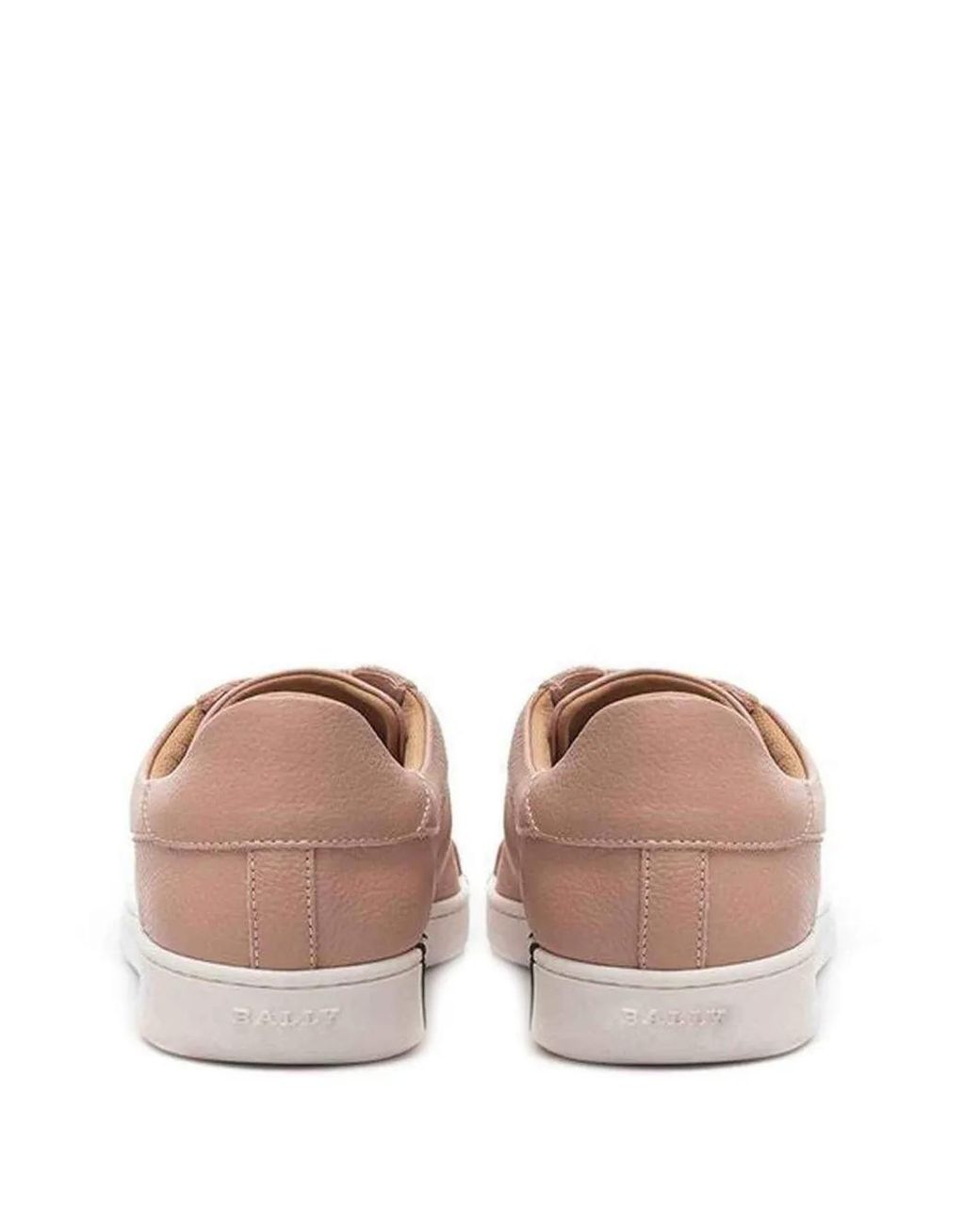 Bally Pink Grained Leather Sneakers