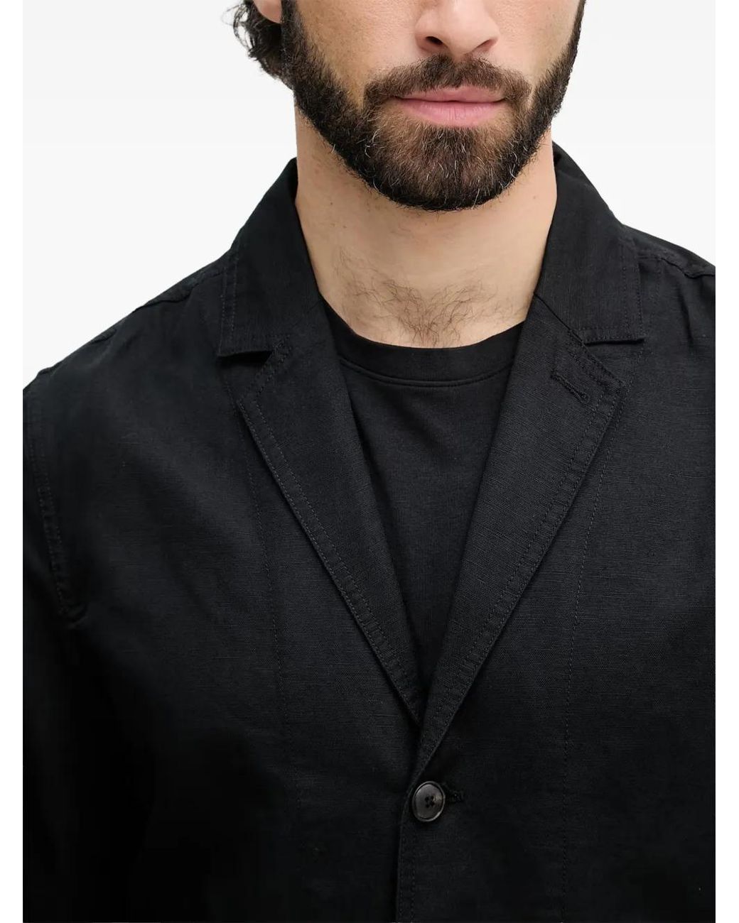 Lindbergh Black Patch-Pocket Blazer for men