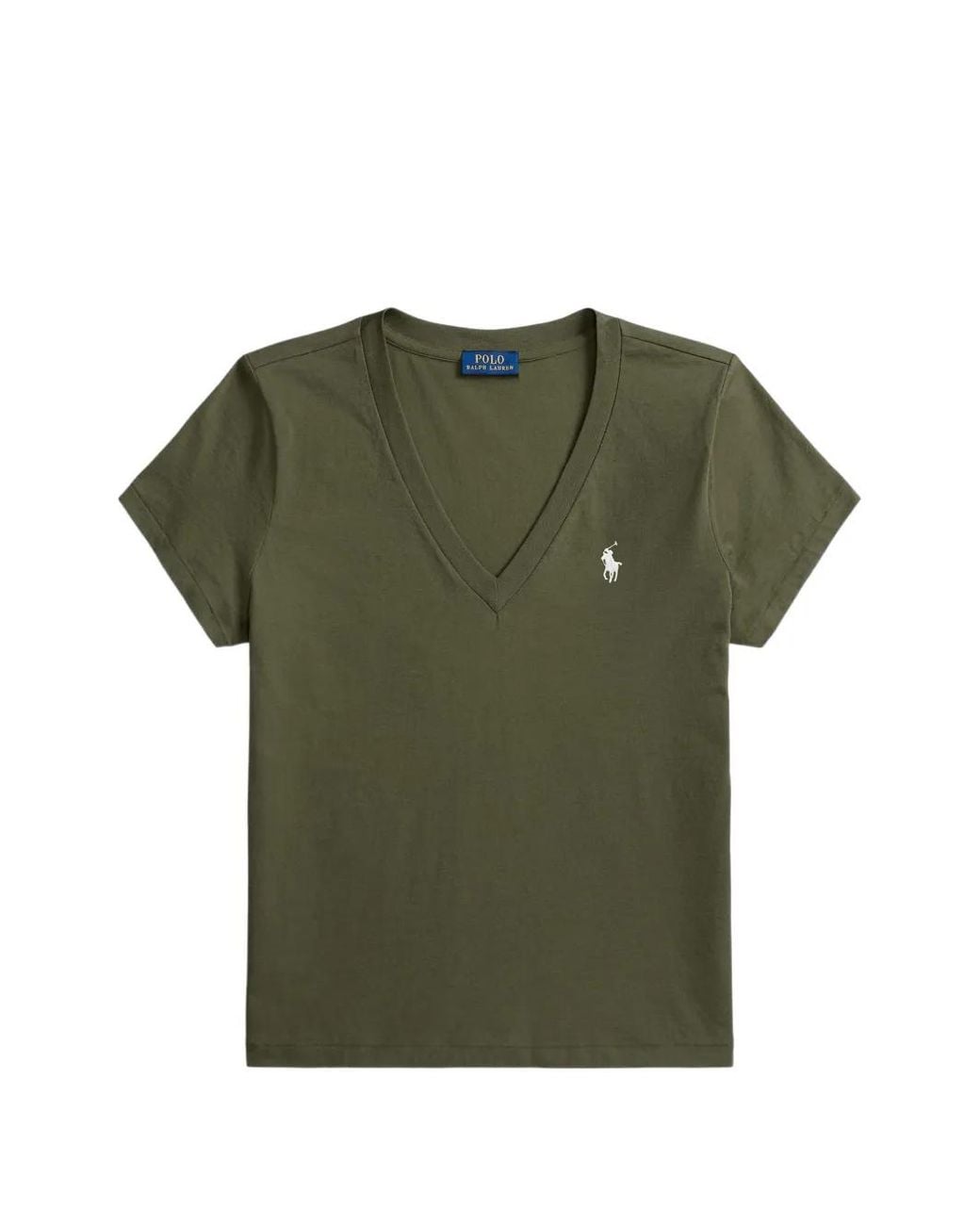 Polo Ralph Lauren Green V-Neck Logo-Embroidered T-Shirt