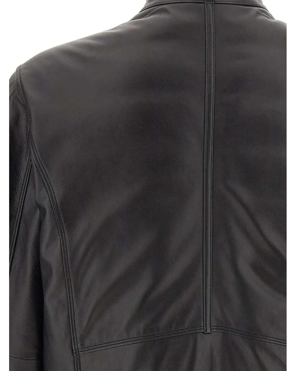 Peuterey Gray "Fionia Tt" Leather Jacket for men