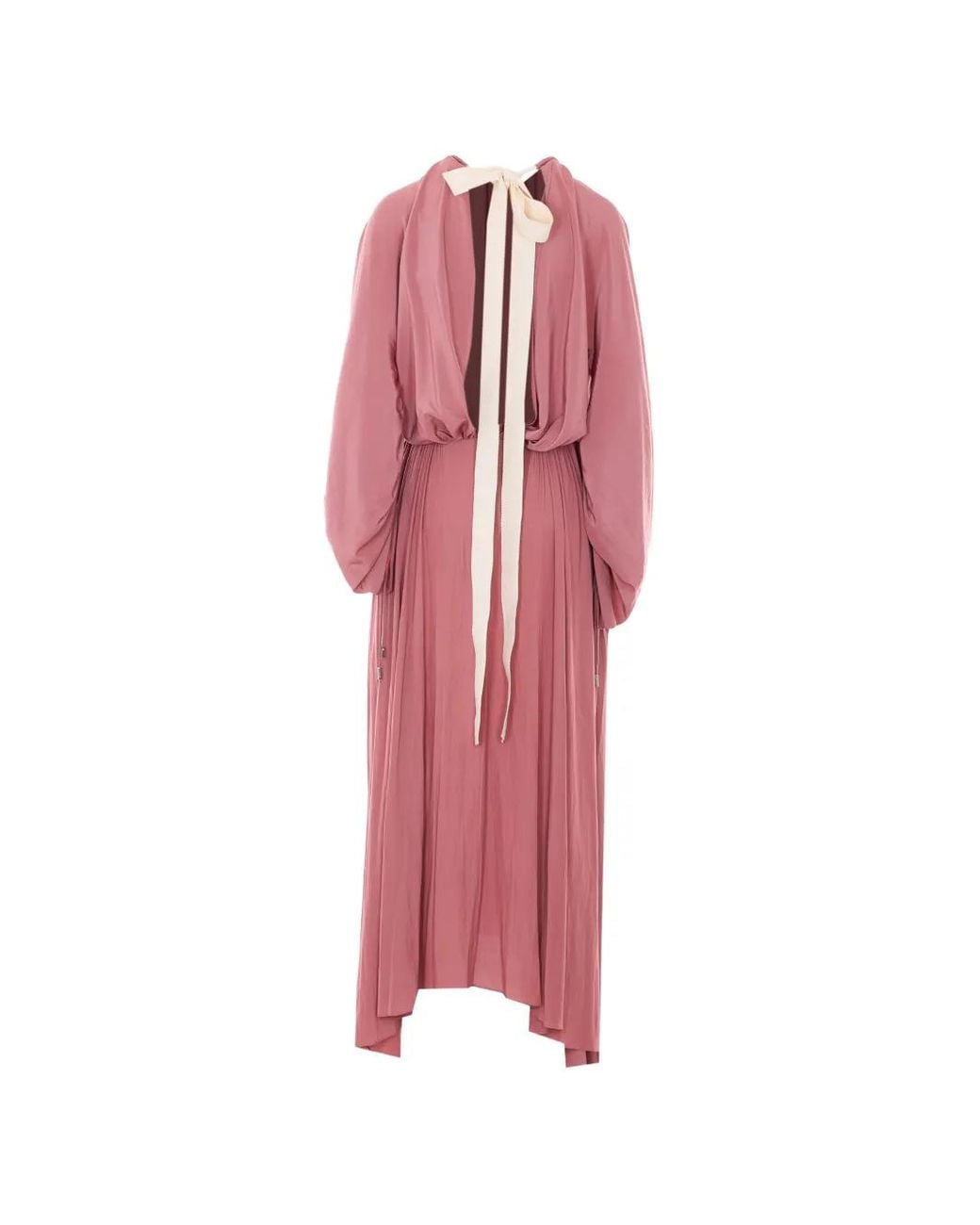 Lanvin Pink Fitted Charmeuse Dress