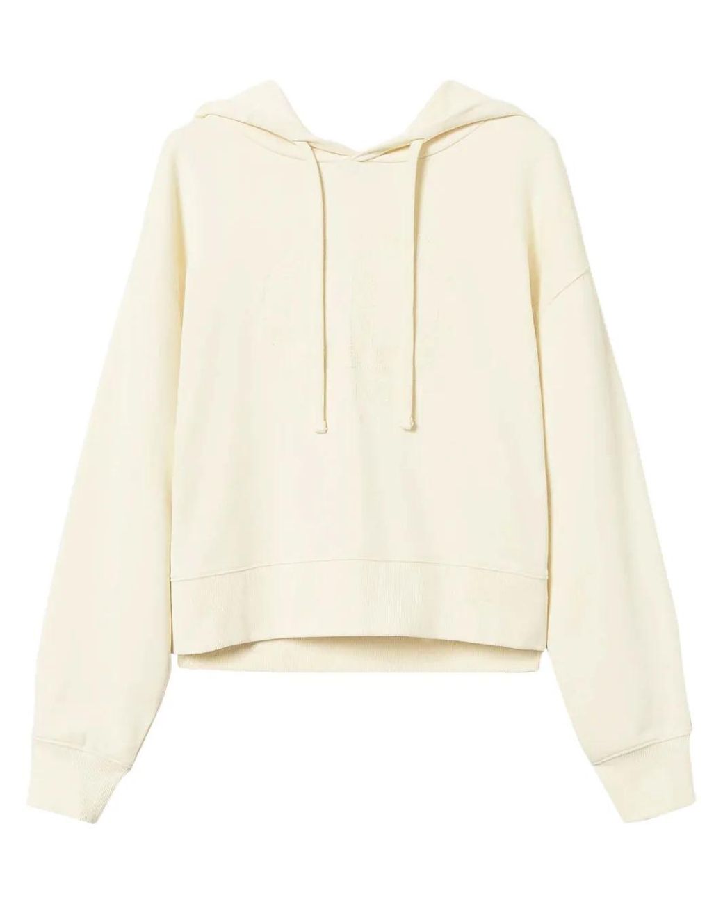 Twinset Natural Oval T Embroidered Hoodie