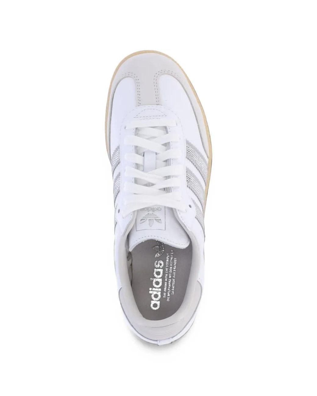 Adidas White Samba Og Crystal-Embellished Sneakers
