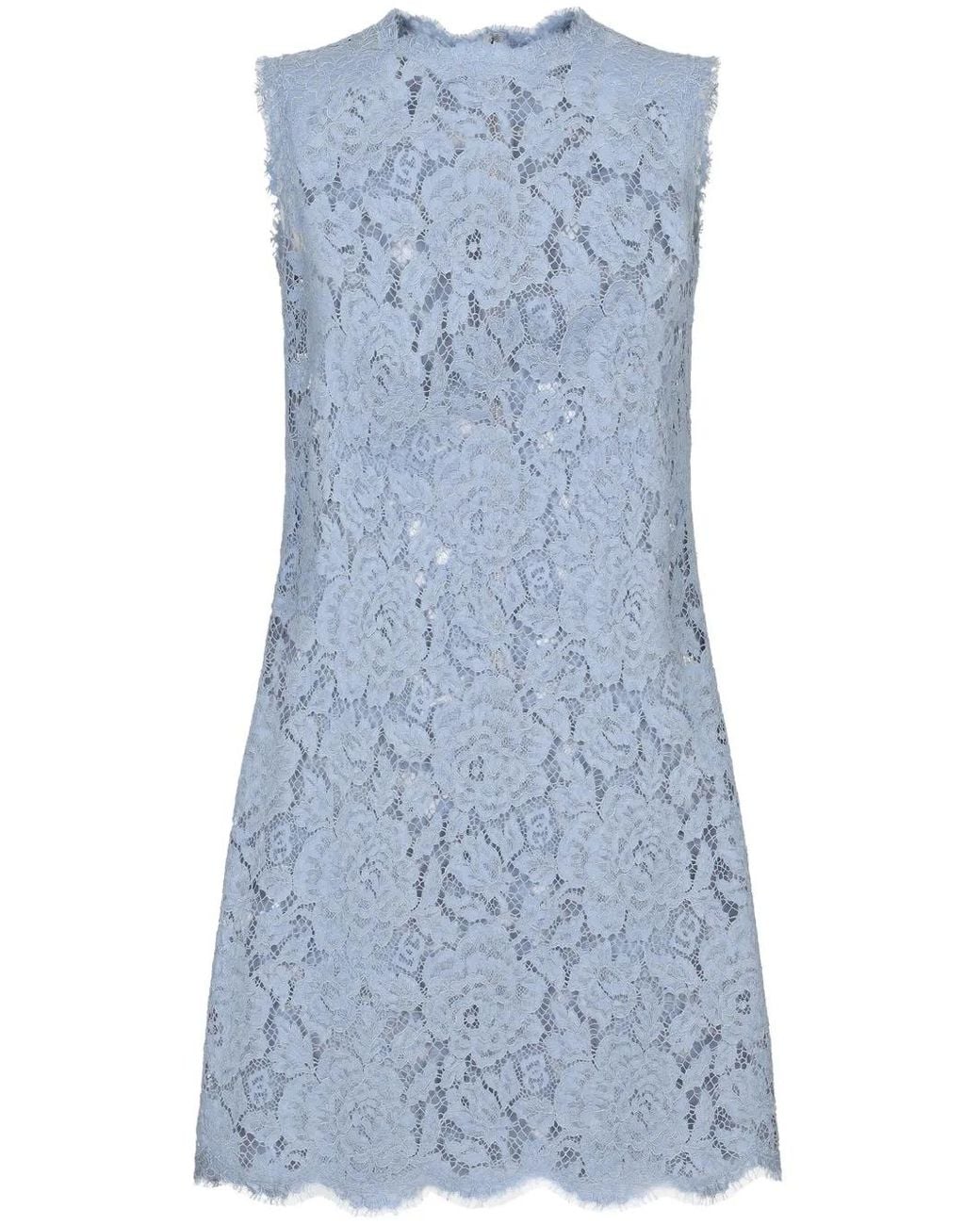 Dolce & Gabbana Blue Lace Dress