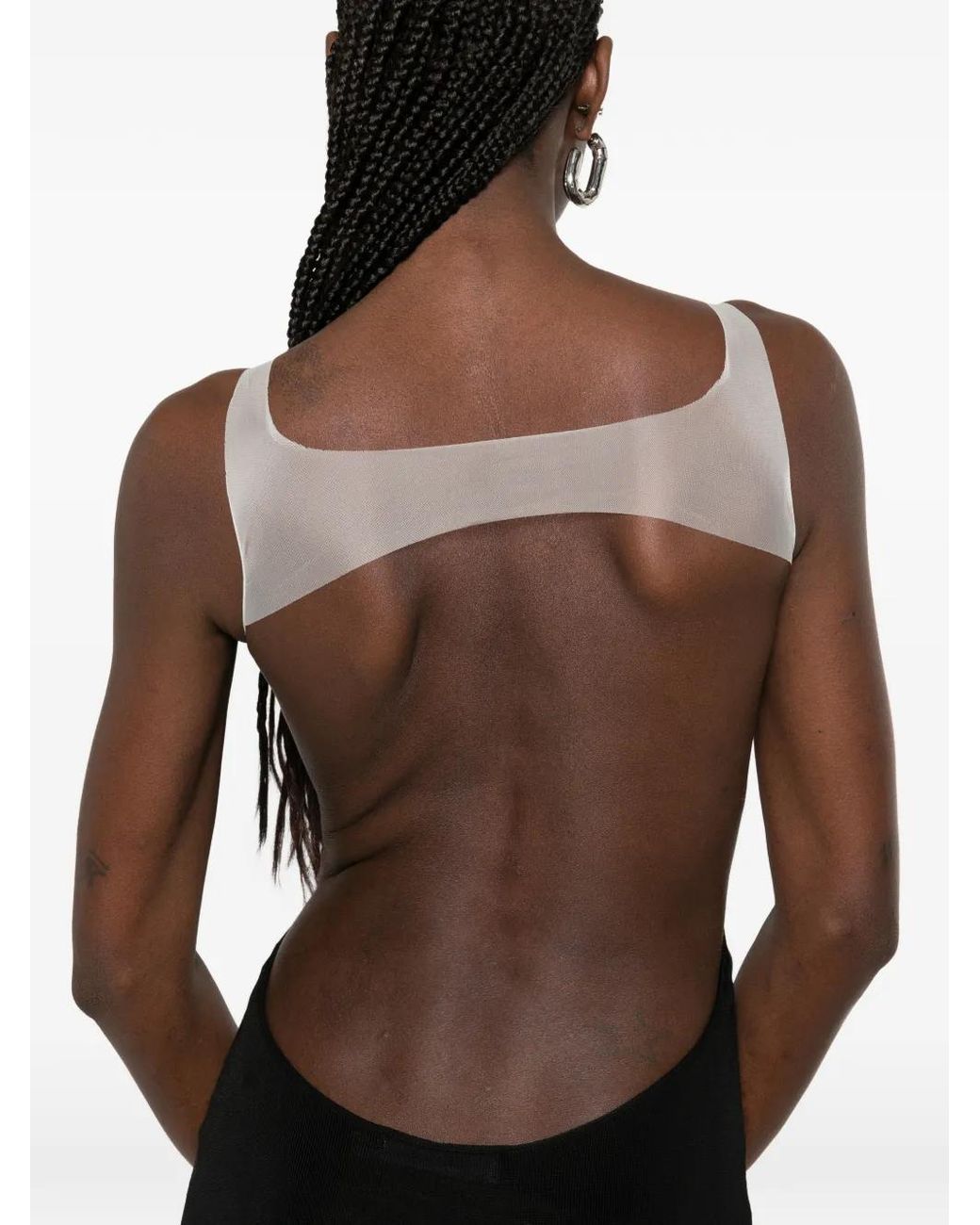 AYA MUSE Black Semi-Sheer Maxi Dress