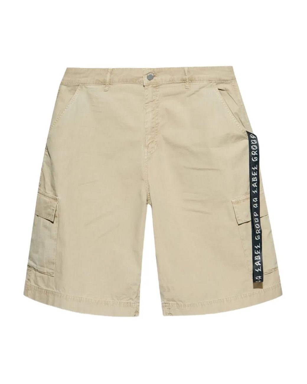 44 Label Group White Cotton Bermuda Shorts for men