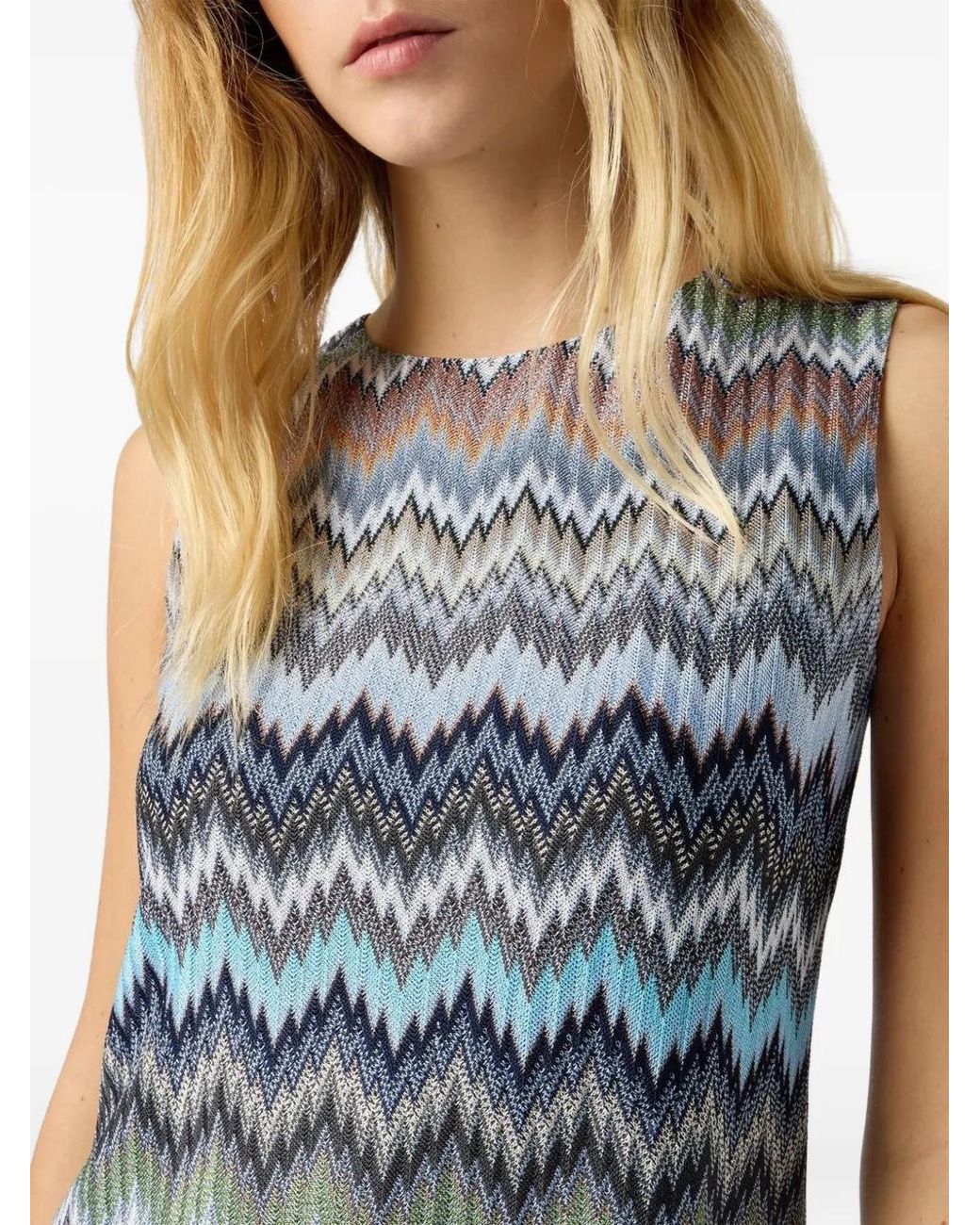 Missoni Gray Zig Zag Short Dress