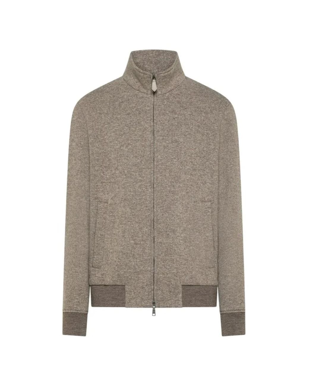 Seventy Gray Zip-Up Bomber Jacket for men