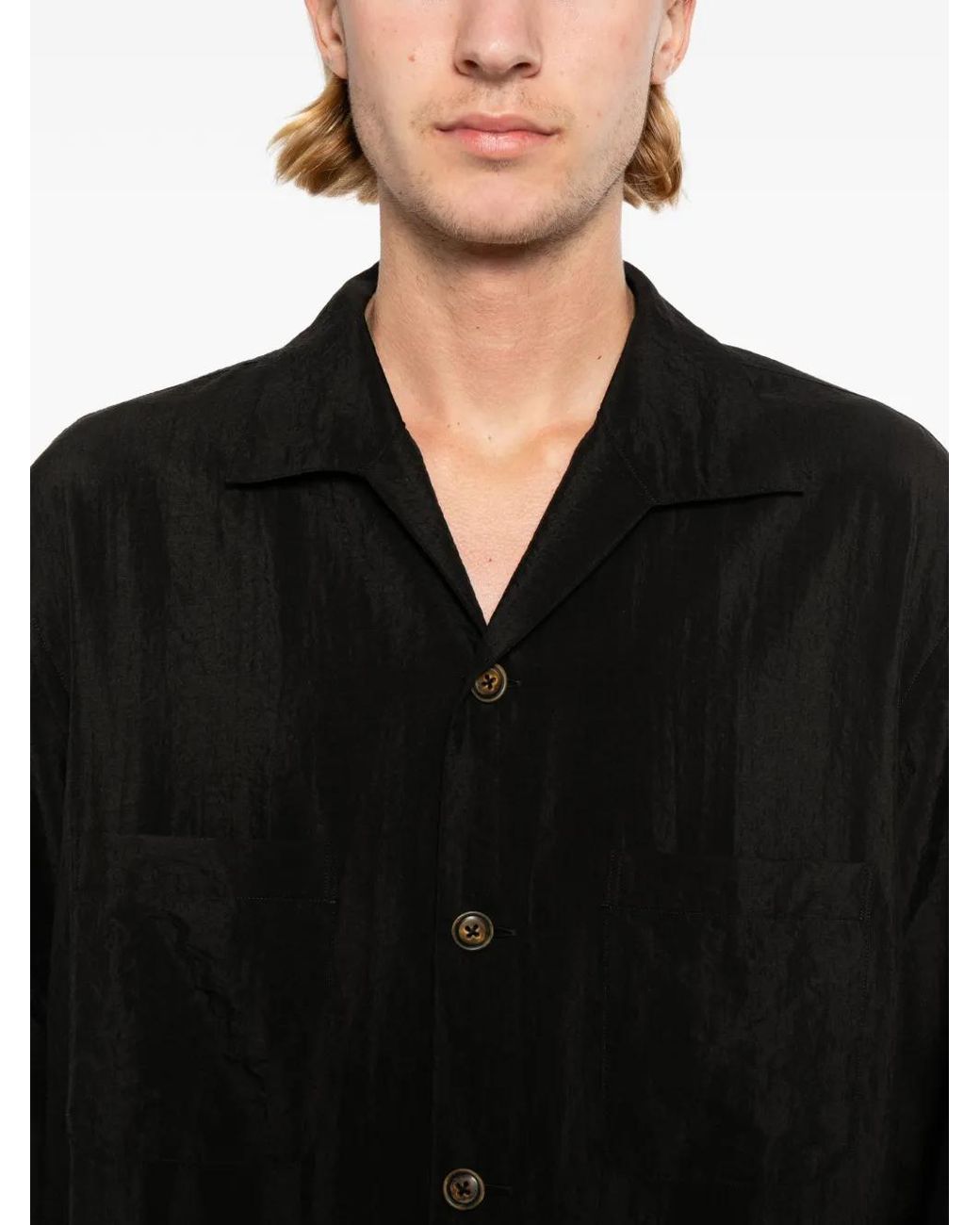 CALMLENCE Black Long-Sleeve Shirt for men
