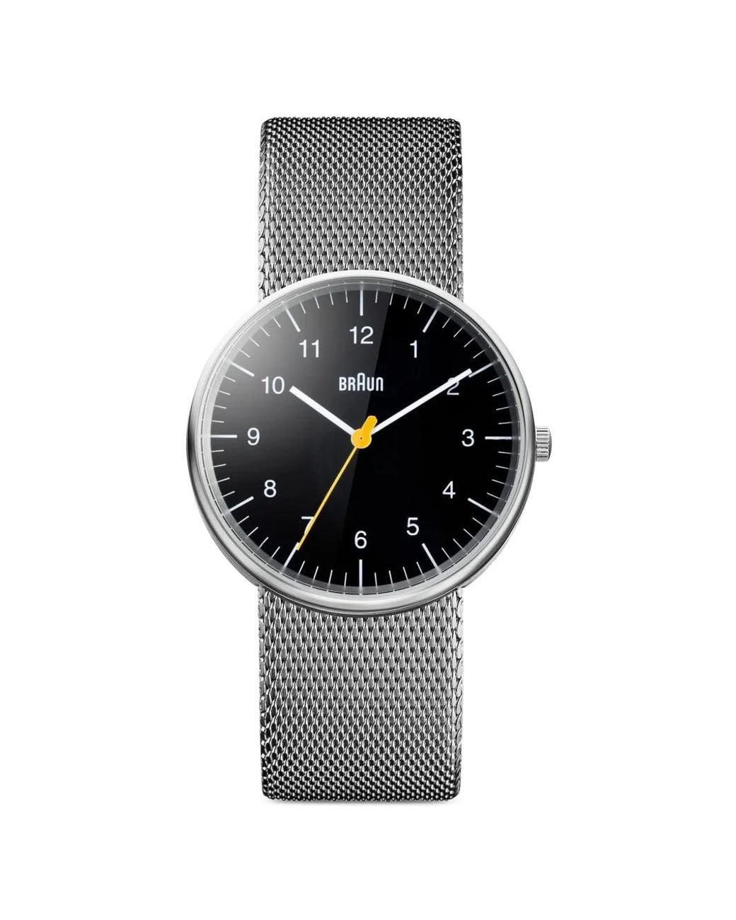 Braun Watches Gray Classic Mesh 38Mm Watch for men