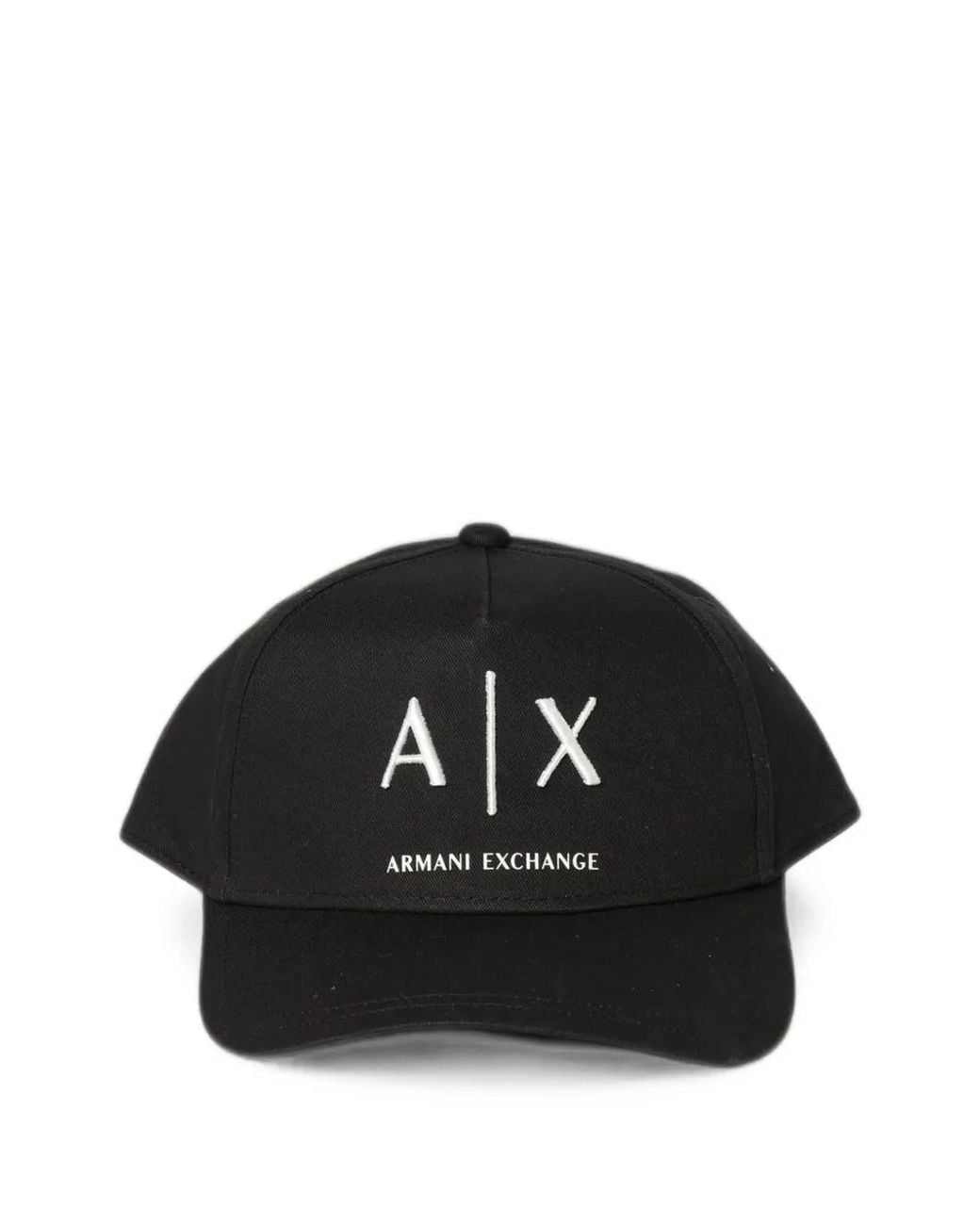 ARMANI EXCHANGE Black Logo-Embroidered Baseball Cap for men