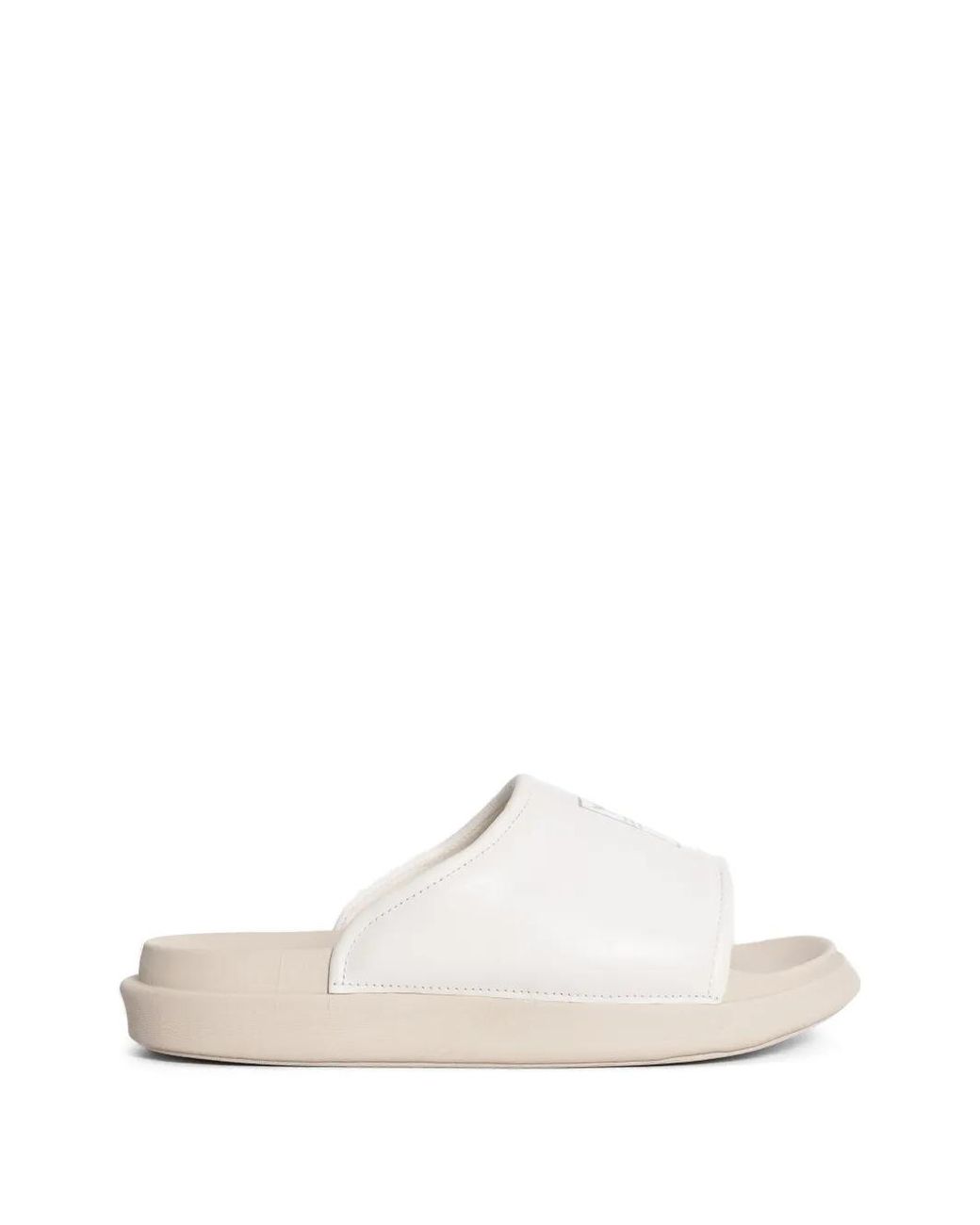 Y-3 White Logo-Print Padded Slides