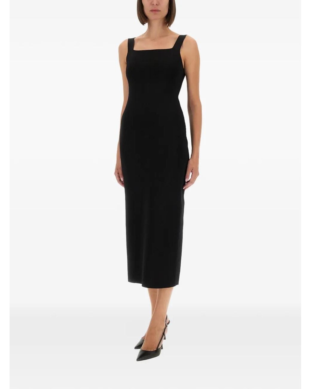 Khaite Black Dixi Midi Dress