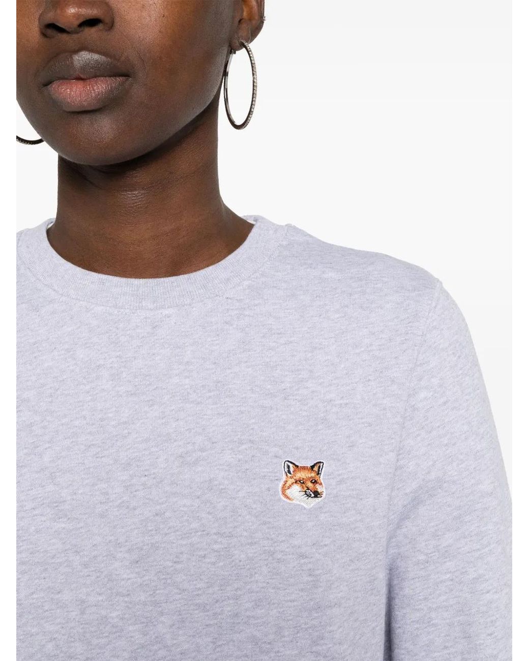 Maison Kitsuné White Crewneck Sweatshirt