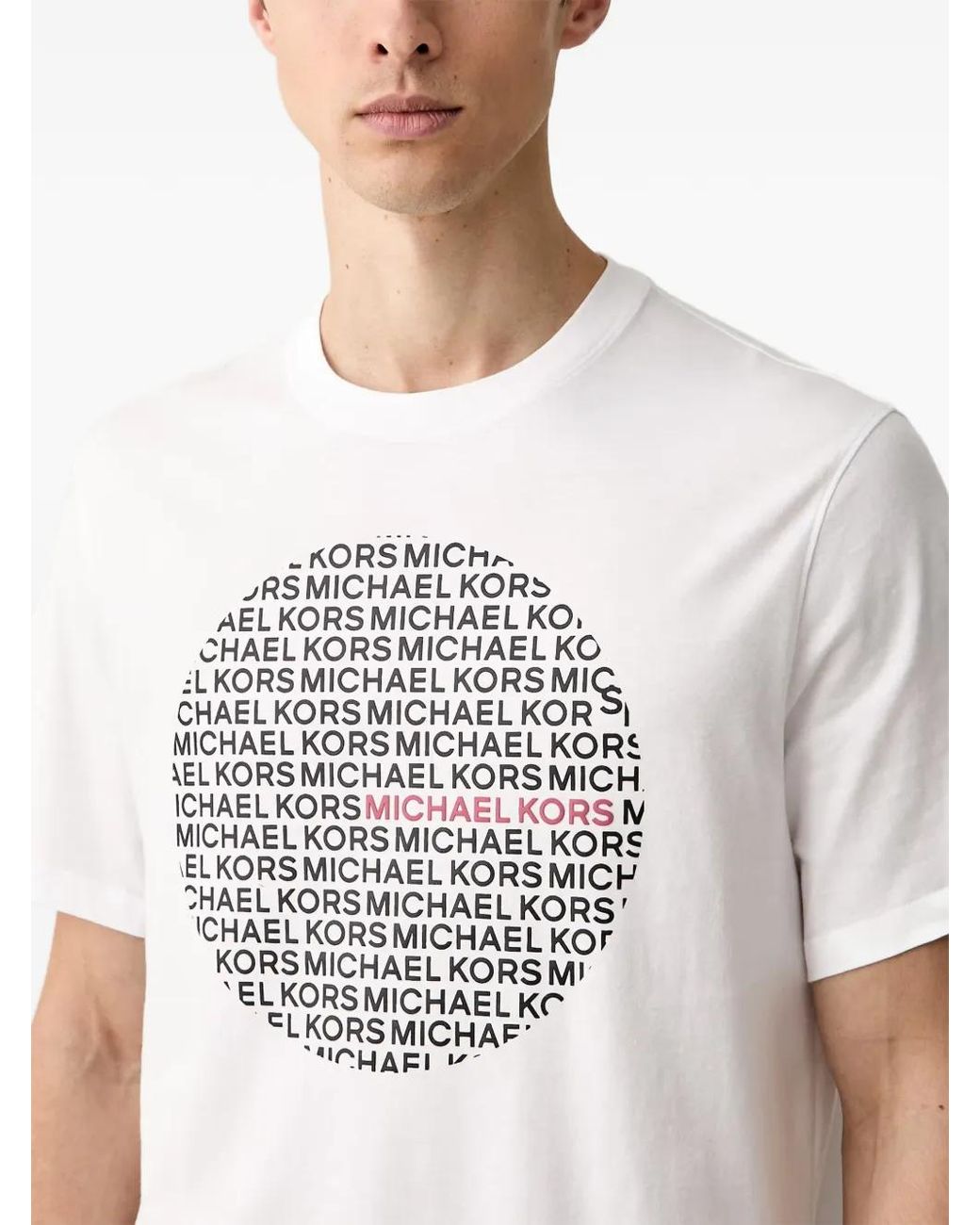 Michael Kors White Logo-Print T-Shirt for men