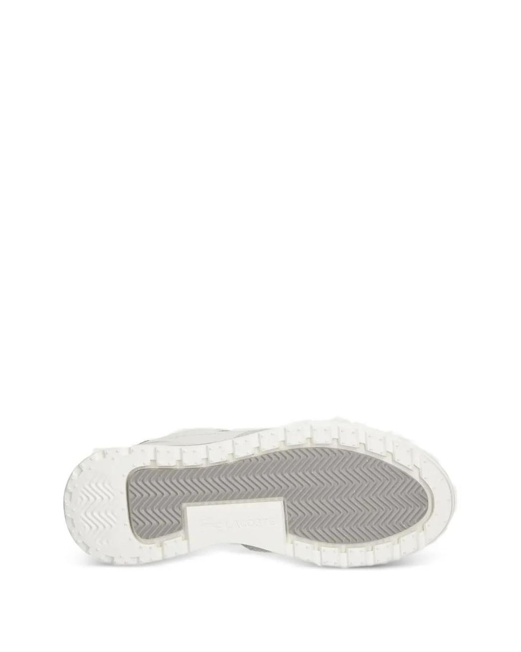 Lacoste White Perforated Panelled Sneakers for men