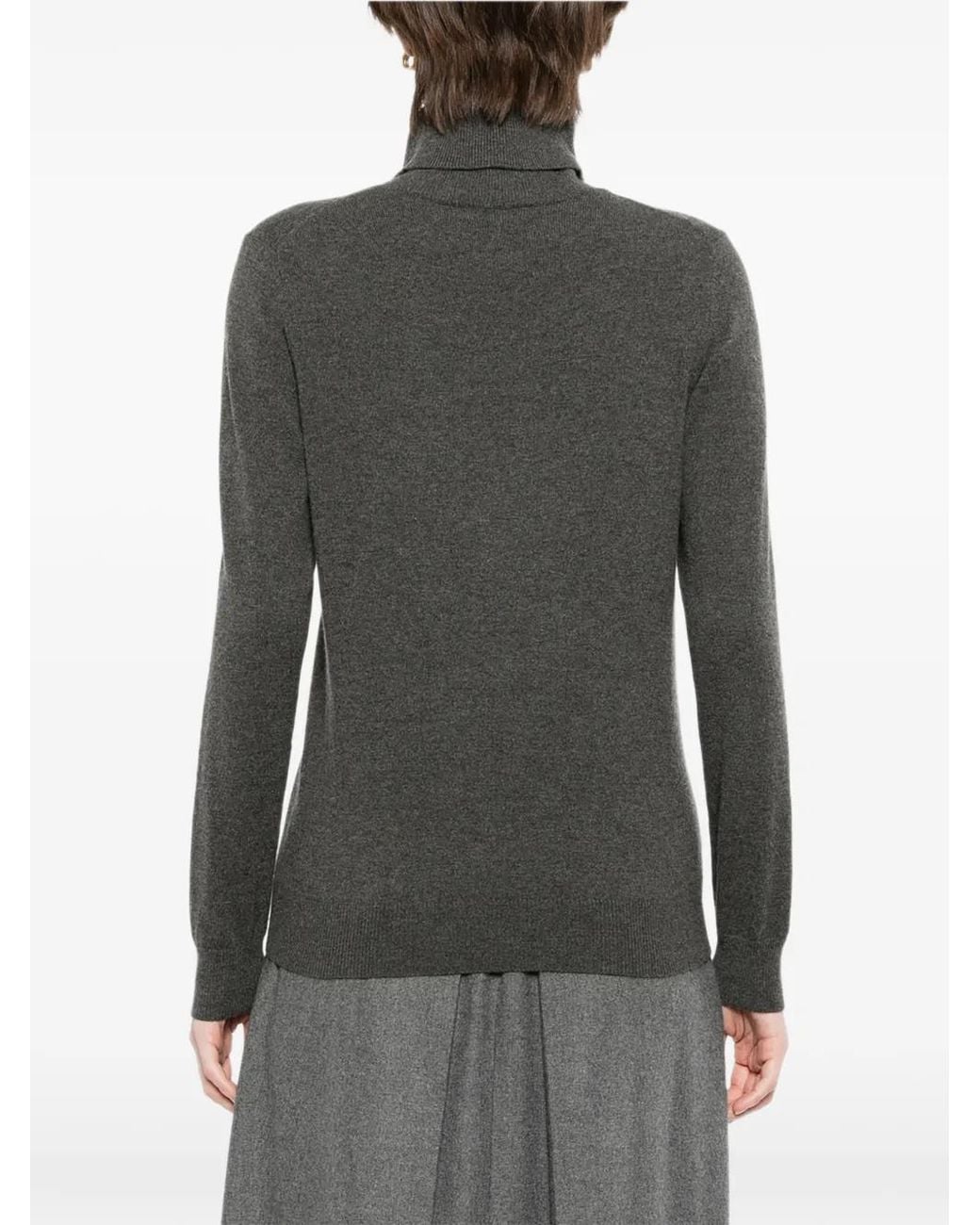 N.Peal Cashmere Gray Luna Roll-Neck Top