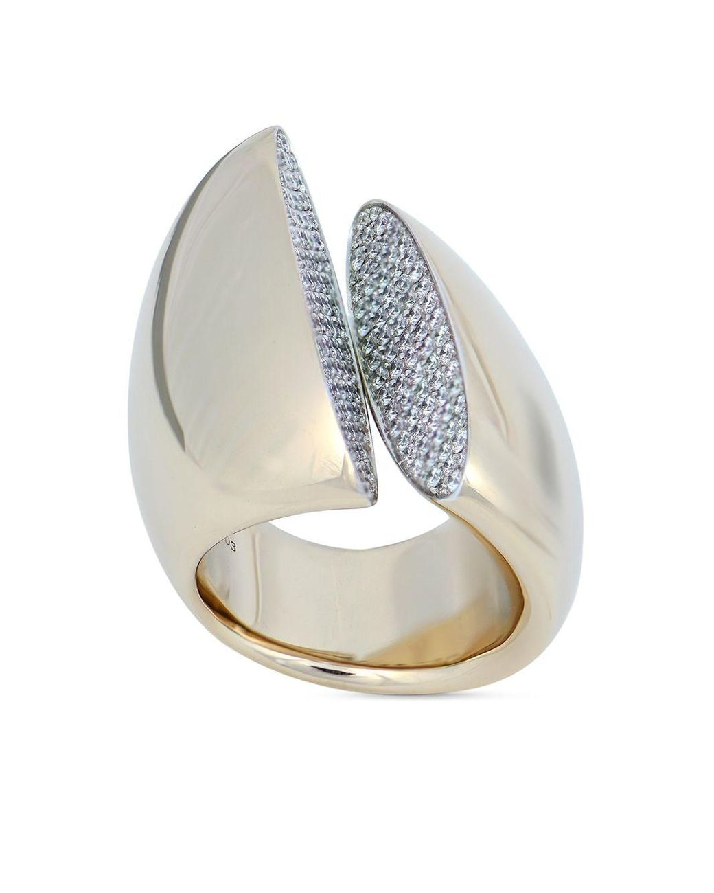 Vhernier 18kt White Gold Eclisse Diamond Ring | Lyst