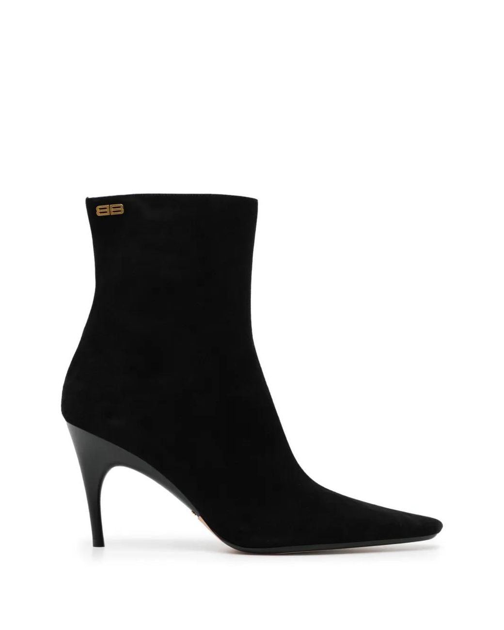 Balenciaga Black Bb Logo Ankle Boots