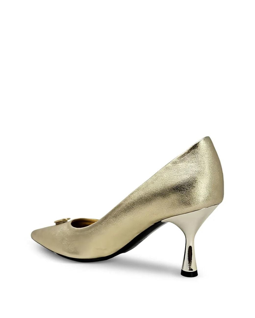 Madison Maison Metallic Lock-Detail Leather Pumps