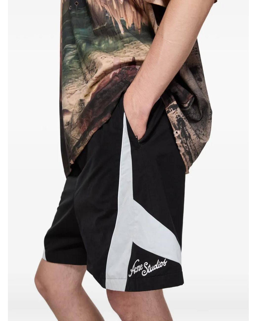 Acne Black Essential Mini Shorts For for men