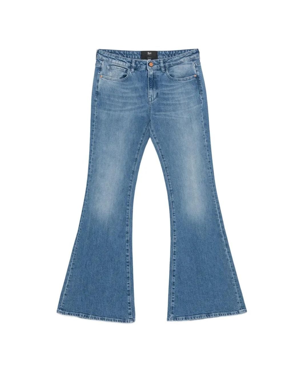 3x1 Flared Jeans in het Blue