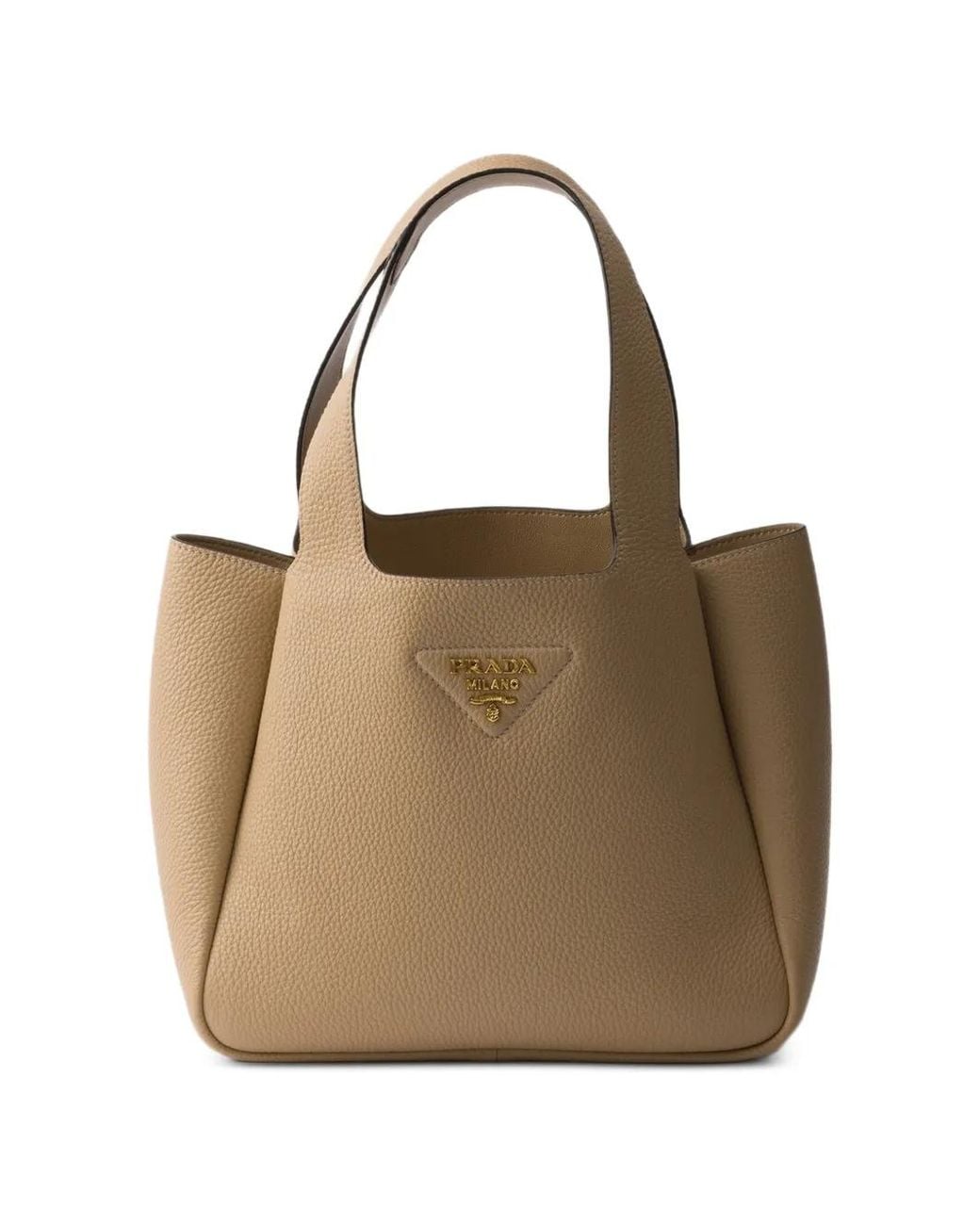 Prada Natural Liaison Small Leather Tote Bag