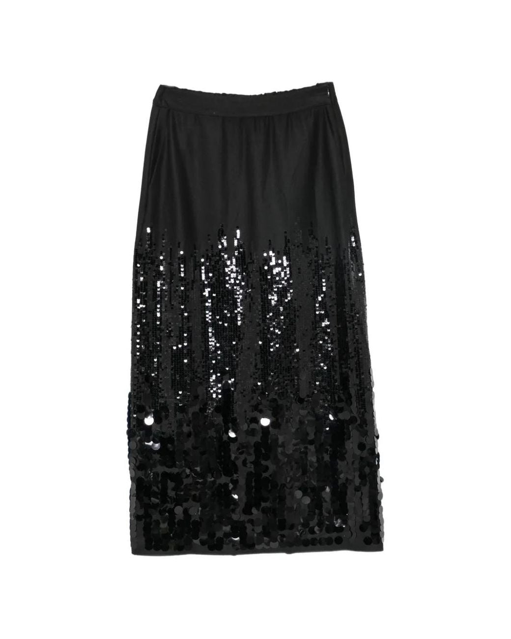 Collection Privée Black Sequin-Embellished Maxi Skirt