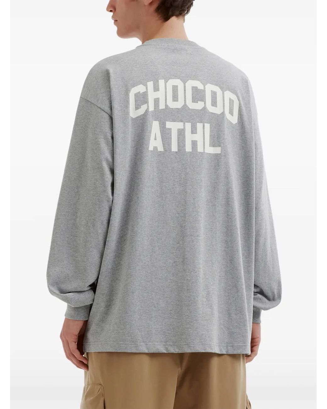 Chocoolate Gray T-Shirt À Broderies for men