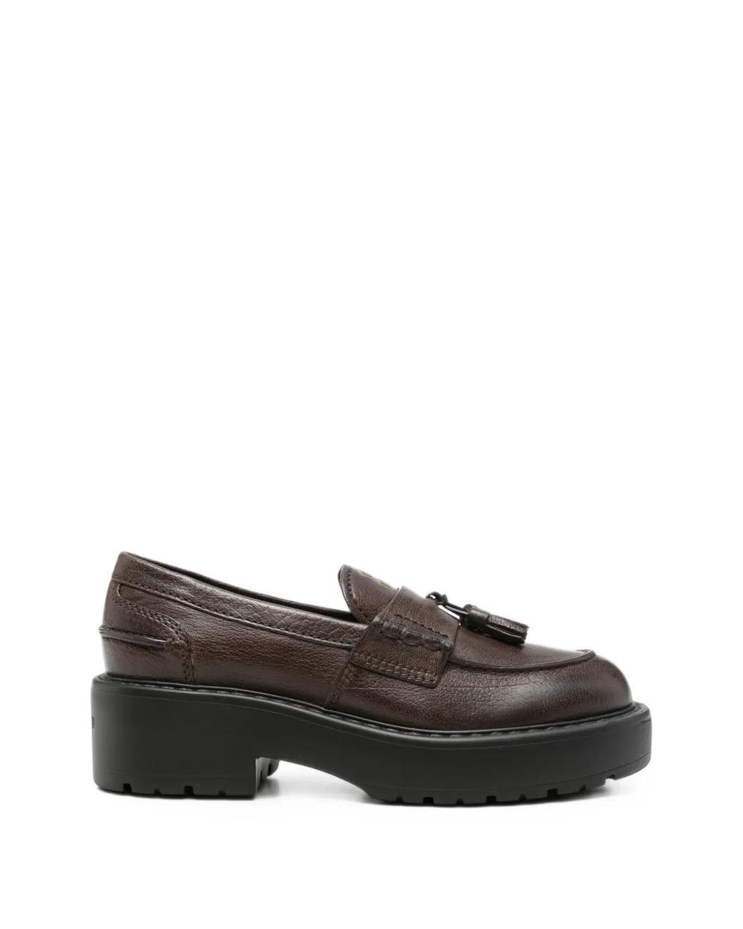 Miu Miu Black Tassel-Detail Platform Loafers