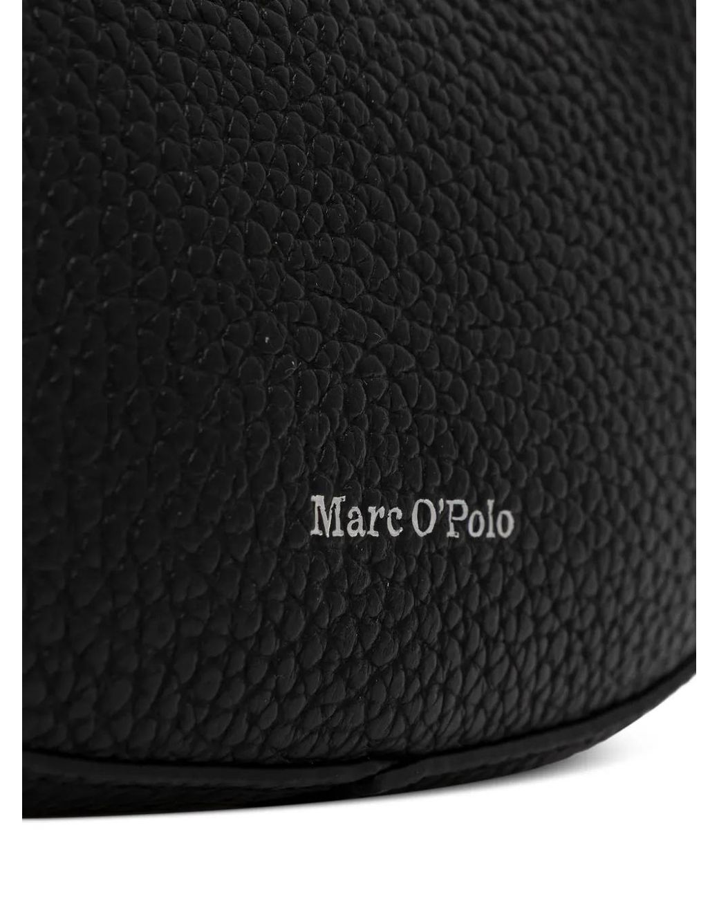 Marc O' Polo Black Medium Grained-Leather Shoulder Bag