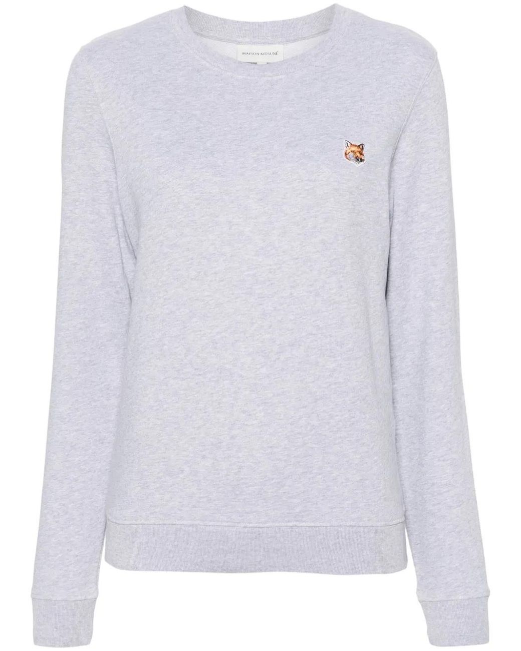 Maison Kitsuné White Crewneck Sweatshirt